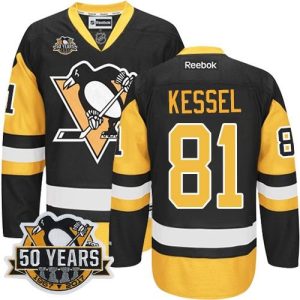 Stunning Penguins #81 Phil Kessel Black Alternate 50th Anniversary Stitched NHL Jersey for die - hard hockey fans