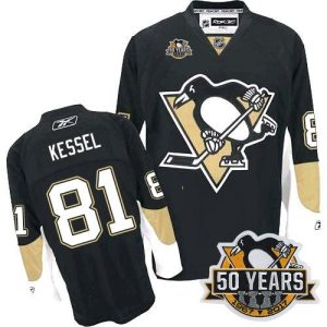 Impressive Penguins #81 Phil Kessel Black Home 50th Anniversary Stitched NHL Jersey to show your team spirit