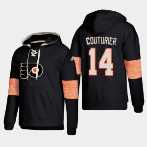 Stunning Philadelphia Flyers #14 Sean Couturier Black adidas Lace Up Pullover Hoodie a must - have for collectors