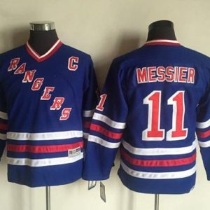 Impressive Rangers #11 Mark Messier Blue CCM Throwback Stitched Youth NHL Jersey for die - hard hockey fans
