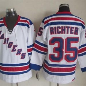 Stunning Rangers #35 Mike Richter White CCM Throwback Stitched NHL Jersey for ultimate sports enthusiasts