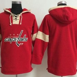 Stunning Washington Capitals Blank Red Pullover NHL Hoodie for die - hard hockey fans