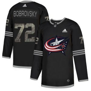 Unique Adidas Blue Jackets #72 Sergei Bobrovsky Black Authentic Classic Stitched NHL Jersey for ultimate sports enthusiasts