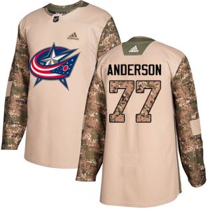 Unique Adidas Blue Jackets #77 Josh Anderson Camo Authentic 2017 Veterans Day Stitched NHL Jersey for ultimate sports enthusiasts