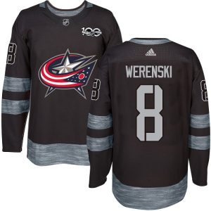Stylish Adidas Blue Jackets #8 Zach Werenski Black 1917 2017 100th Anniversary Stitched NHL Jersey to complete your fan gear collection