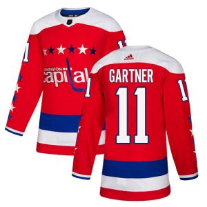 Amazing Adidas Capitals #11 Mike Gartner Red Alternate Authentic Stitched NHL Jersey to show your team spirit