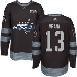 Unique Adidas Capitals #13 Jakub Vrana Black 1917 2017 100th Anniversary Stitched NHL Jersey for die - hard hockey fans