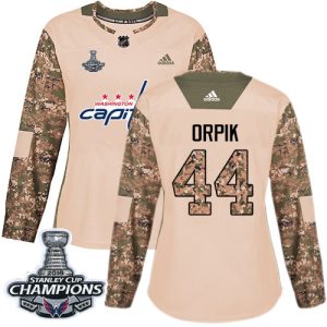 Impressive Adidas Capitals #44 Brooks Orpik Camo Authentic 2017 Veterans Day Stanley Cup Final Champions Women's Stitched NHL Jersey perfect for game days