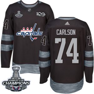 Unique Adidas Capitals #74 John Carlson Black 1917 2017 100th Anniversary Stanley Cup Final Champions Stitched NHL Jersey a must - have for collectors