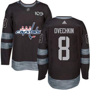 Stunning Adidas Capitals #8 Alex Ovechkin Black 1917 2017 100th Anniversary Stitched NHL Jersey perfect for game days