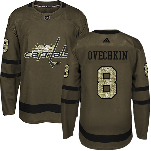 Impressive Adidas Capitals #8 Alex Ovechkin Green Salute to Service Stitched NHL Jersey to stand out at the arena