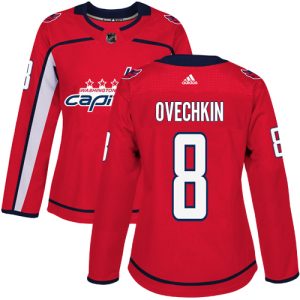 Unique Adidas Capitals #8 Alex Ovechkin Red Home Authentic Women's Stitched NHL Jersey to stand out at the arena