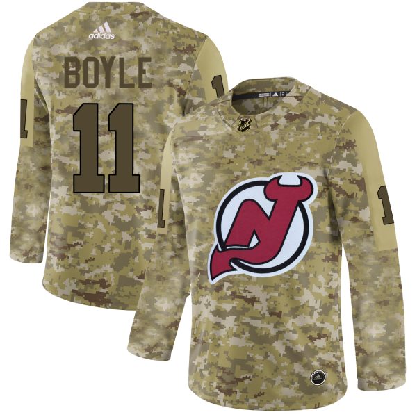Sleek Adidas Devils #11 Brian Boyle Camo Authentic Stitched NHL Jersey perfect for game days