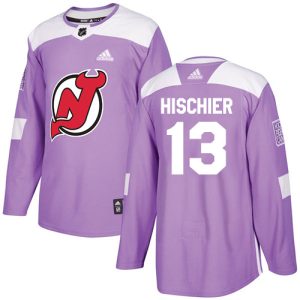 Unique Adidas Devils #13 Nico Hischier Purple Authentic Fights Cancer Stitched Youth NHL Jersey to stand out at the arena