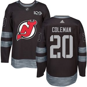 Stylish Adidas Devils #20 Blake Coleman Black 1917 2017 100th Anniversary Stitched NHL Jersey perfect for game days