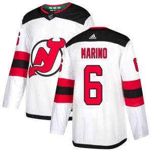 Stunning Adidas Devils #6 John Marino White Road Authentic Stitched Youth NHL Jersey to complete your fan gear collection