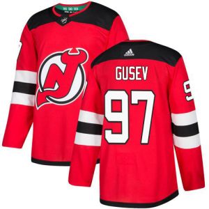 Stunning Adidas Devils #97 Nikita Gusev Red Home Authentic Stitched Youth NHL Jersey for ultimate sports enthusiasts