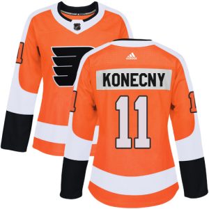 Unique Adidas Flyers #11 Travis Konecny Orange Home Authentic Women's Stitched NHL Jersey a must - have for collectors