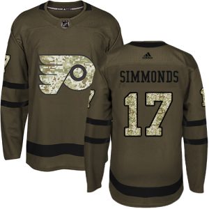 Impressive Adidas Flyers #17 Wayne Simmonds Green Salute to Service Stitched Youth NHL Jersey for die - hard hockey fans