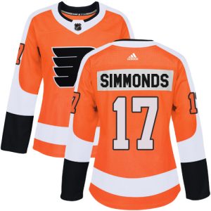 Stunning Adidas Flyers #17 Wayne Simmonds Orange Home Authentic Women's Stitched NHL Jersey to stand out at the arena