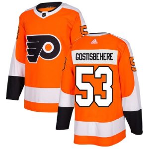 Stylish Adidas Flyers #53 Shayne Gostisbehere Orange Home Authentic Stitched Youth NHL Jersey for die - hard hockey fans