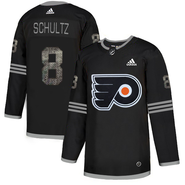 Gorgeous Adidas Flyers #8 Dave Schultz Black Authentic Classic Stitched NHL Jersey to show your team spirit