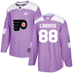 Gorgeous Adidas Flyers #88 Eric Lindros Purple Authentic Fights Cancer Stitched Youth NHL Jersey to complete your fan gear collection