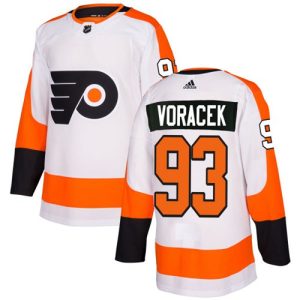 Stunning Adidas Flyers #93 Jakub Voracek White Road Authentic Stitched NHL Jersey to stand out at the arena