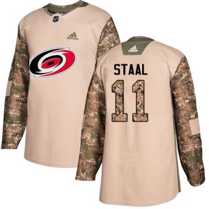 Gorgeous Adidas Hurricanes #11 Jordan Staal Camo Authentic 2017 Veterans Day Stitched NHL Jersey perfect for game days