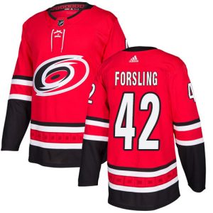 Stylish Adidas Hurricanes #42 Gustav Forsling Red Home Authentic Stitched Youth NHL Jersey for ultimate sports enthusiasts