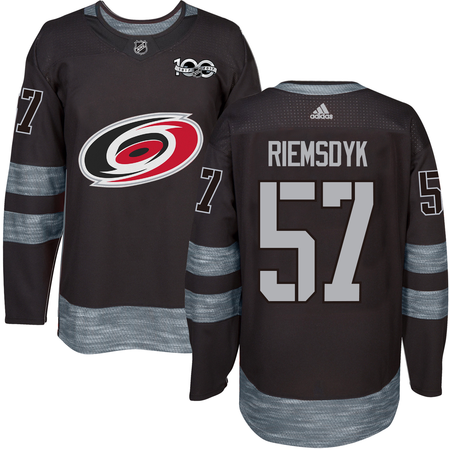Stunning Adidas Hurricanes #57 Trevor Van Riemsdyk Black 1917 2017 100th Anniversary Stitched NHL Jersey a must - have for collectors