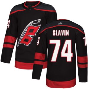 Impressive Adidas Hurricanes #74 Jaccob Slavin Black Alternate Authentic Stitched NHL Jersey for die - hard hockey fans