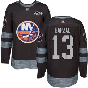 Unique Adidas Islanders #13 Mathew Barzal Black 1917 2017 100th Anniversary Stitched NHL Jersey perfect for game days