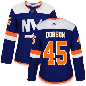 Sleek Adidas Islanders #45 Noah Dobson Blue Alternate Authentic Women's Stitched NHL Jersey to complete your fan gear collection