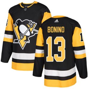 Stunning Adidas Penguins #13 Nick Bonino Black Home Authentic Stitched NHL Jersey to complete your fan gear collection