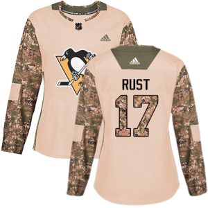 Impressive Adidas Penguins #17 Bryan Rust Camo Authentic 2017 Veterans Day Women's Stitched NHL Jersey for die - hard hockey fans