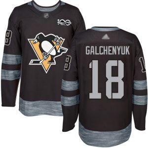 Impressive Adidas Penguins #18 Alex Galchenyuk Black 1917 2017 100th Anniversary Stitched NHL Jersey for ultimate sports enthusiasts