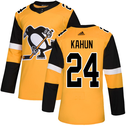 Stunning Adidas Penguins #24 Dominik Kahun Gold Alternate Authentic Stitched Youth NHL Jersey for die - hard hockey fans