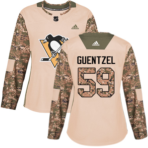 Gorgeous Adidas Penguins #59 Jake Guentzel Camo Authentic 2017 Veterans Day Women's Stitched NHL Jersey to stand out at the arena