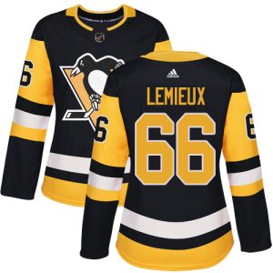 Amazing Adidas Penguins #66 Mario Lemieux Black Home Authentic Women's Stitched NHL Jersey to show your team spirit
