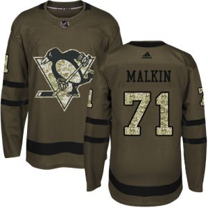 Stylish Adidas Penguins #71 Evgeni Malkin Green Salute to Service Stitched Youth NHL Jersey for die - hard hockey fans