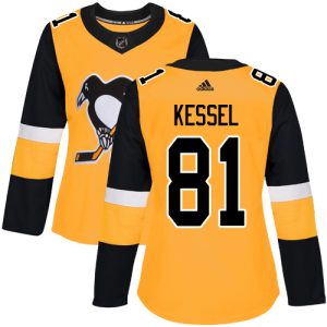 Impressive Adidas Penguins #81 Phil Kessel Gold Alternate Authentic Women's Stitched NHL Jersey to complete your fan gear collection