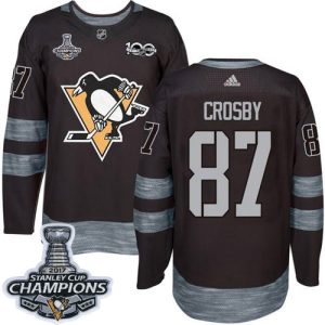 Sleek Adidas Penguins #87 Sidney Crosby Black 1917 2017 100th Anniversary Stanley Cup Finals Champions Stitched NHL Jersey a must - have for collectors
