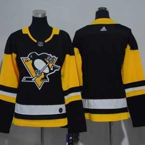 Fantastic Adidas Penguins Blank Black Home Authentic Women's Stitched NHL Jersey for ultimate sports enthusiasts