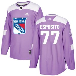 Amazing Adidas Rangers #77 Phil Esposito Purple Authentic Fights Cancer Stitched NHL Jersey for die - hard hockey fans