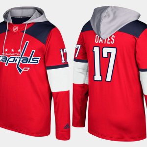 Stylish Capitals #17 Adam Oates Red Name And Number Hoodie a must - have for collectors
