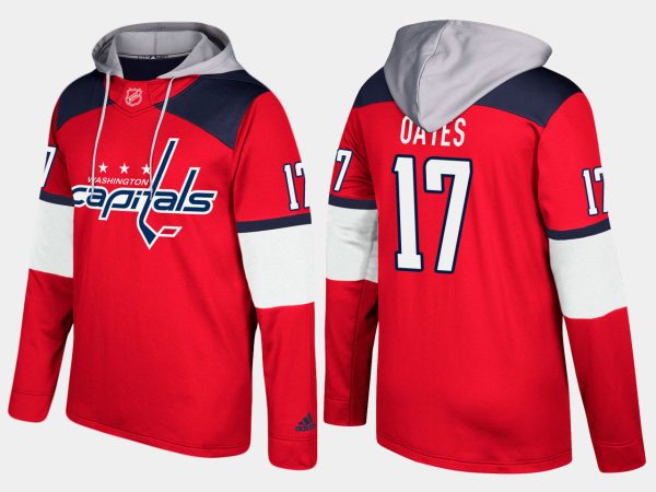 Stylish Capitals #17 Adam Oates Red Name And Number Hoodie a must - have for collectors