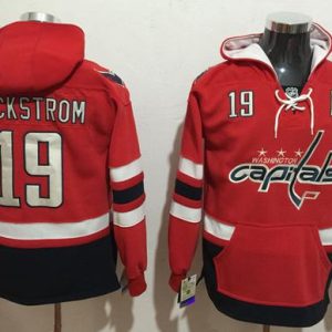 Gorgeous Capitals #19 Nicklas Backstrom Red Name & Number Pullover NHL Hoodie to stand out at the arena