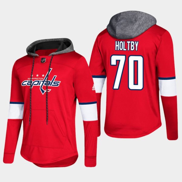 Stylish Capitals #70 Braden Holtby Red 2018 Pullover Platinum Hoodie to complete your fan gear collection