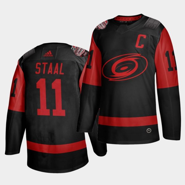 Amazing Carolina Hurricanes #11 Jordan Staal Black Men's 2021 Stadium Series Outdoor Game Jersey to show your team spirit